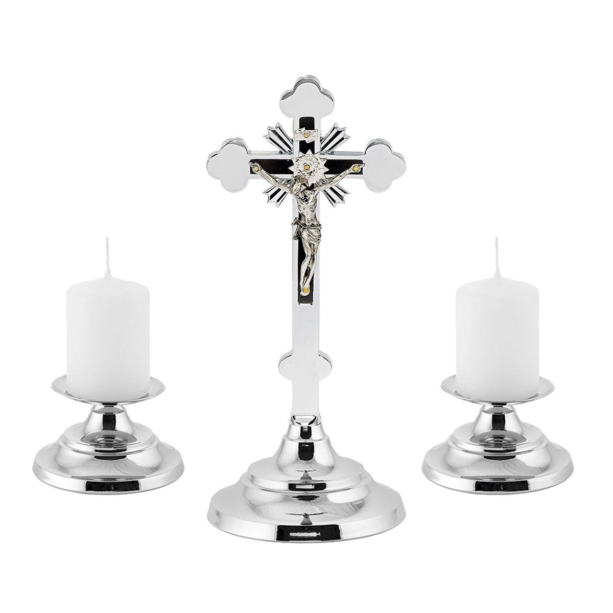 Metal Candle Cross Set