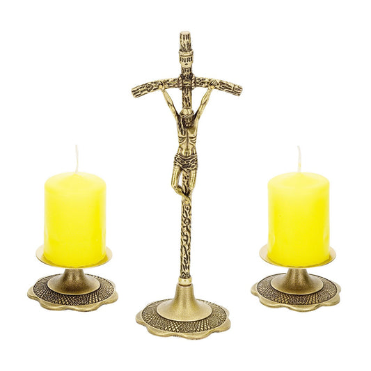 Metal Candle Cross Set