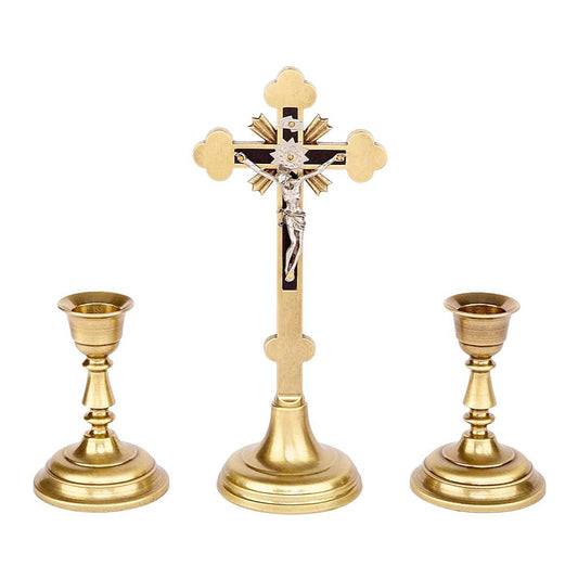 Metal Candle Cross Set