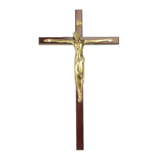 Wooden Gold Cross