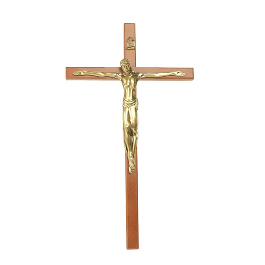 Wooden Gold Cross