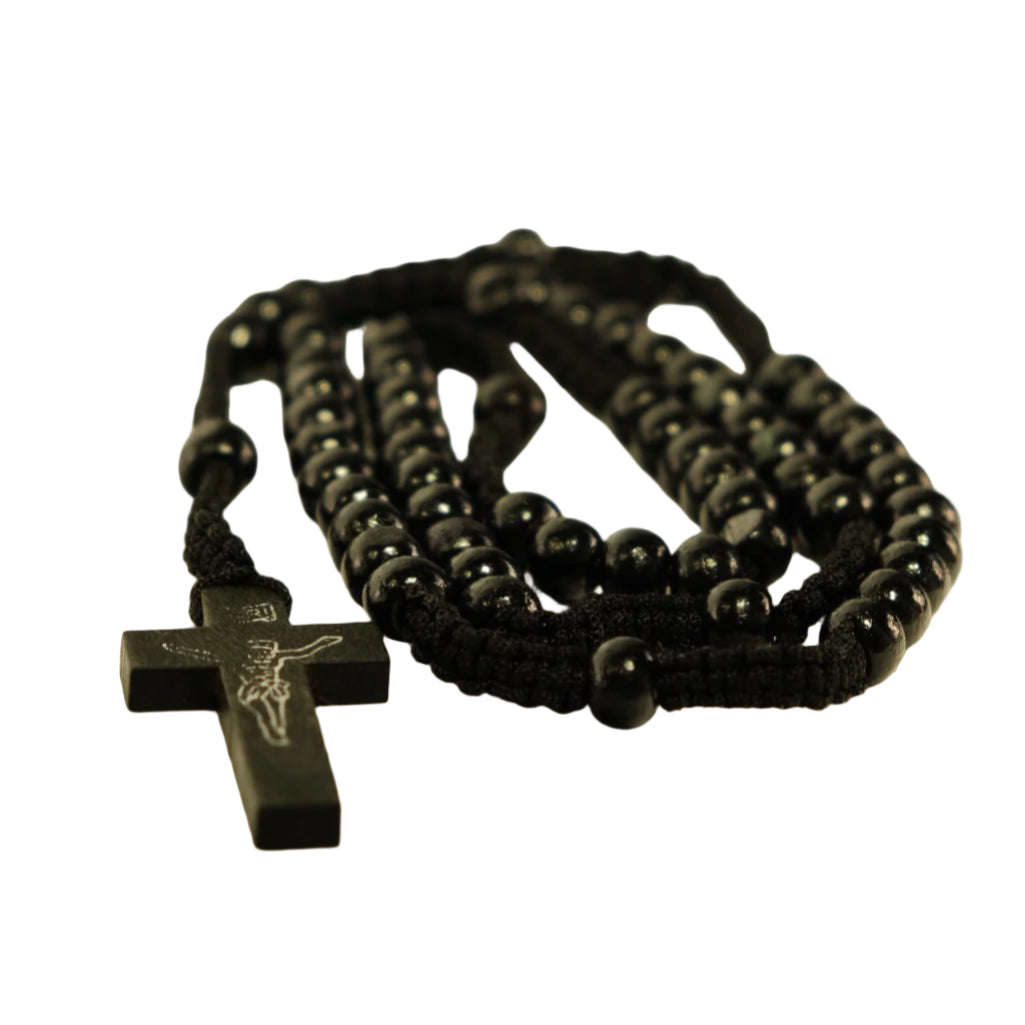 Black Wooden Rosary