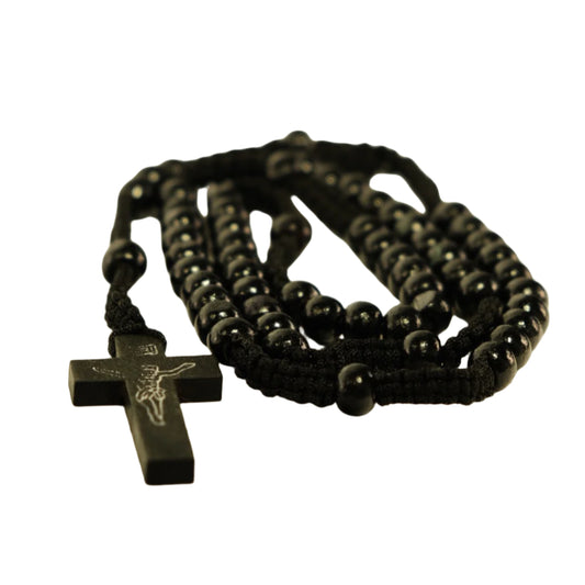 Black Wooden Rosary
