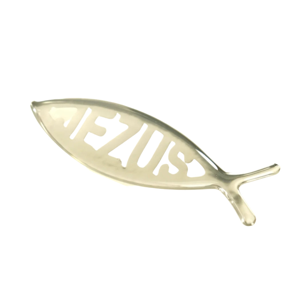 Jesus Ichthys Silver Sticker
