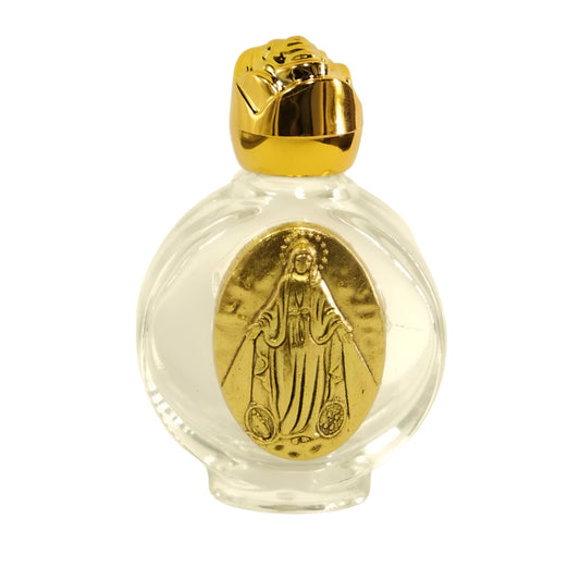 Small Glass Bottle For Holy Water (Gold)