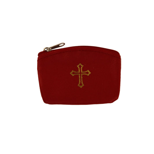 Red Rosary Pouch