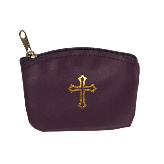 Purple Rosary Pouch