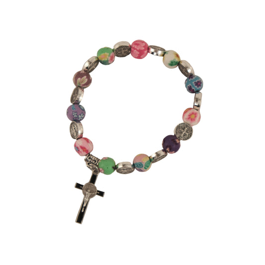 St. Benedict Medallion & Clay Bracelet