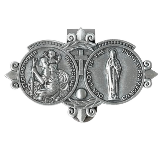 St. Christopher & Our Lady Visor Clip